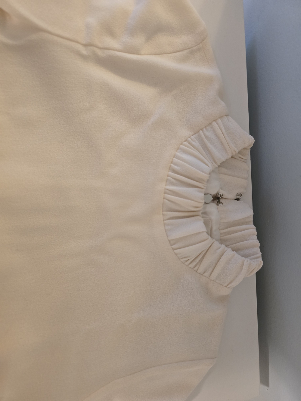 Goat Cream Ruffle-Neck Top - Picture 4 of 6